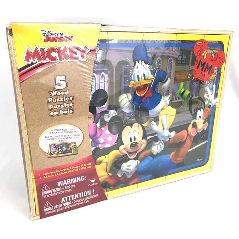 ディズニー ミッキーマウス 木製ジグソーパズル 5ピース 木製ストレージボックス入り 7ukaasunfl Godawaripowerispat Com