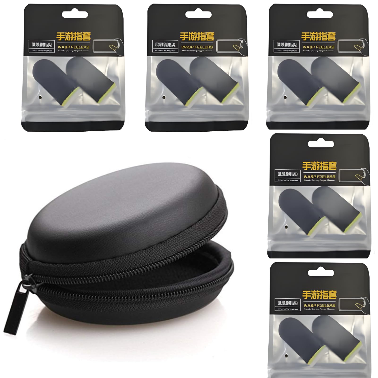 VEROX Pack of 10 Thumb Sleeves with Black Pouch Earphone case,Slip-Proof Finger Sleeves for Gaming Stabilizer & Smooth Gaming Anti-Slip Sleeves for PUBG, Bgmi, Cod, Free Fire, Or Any Mobile Games (B0D815BYR6) Amazon Price History, Amazon Price Tracker
