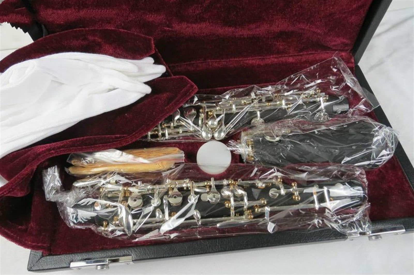 Strumento Oboe Concerto in Legno Composito Professionale Oboe Semiautomatica, Oro/Argento Due-TON C Key Principiante di Oboe