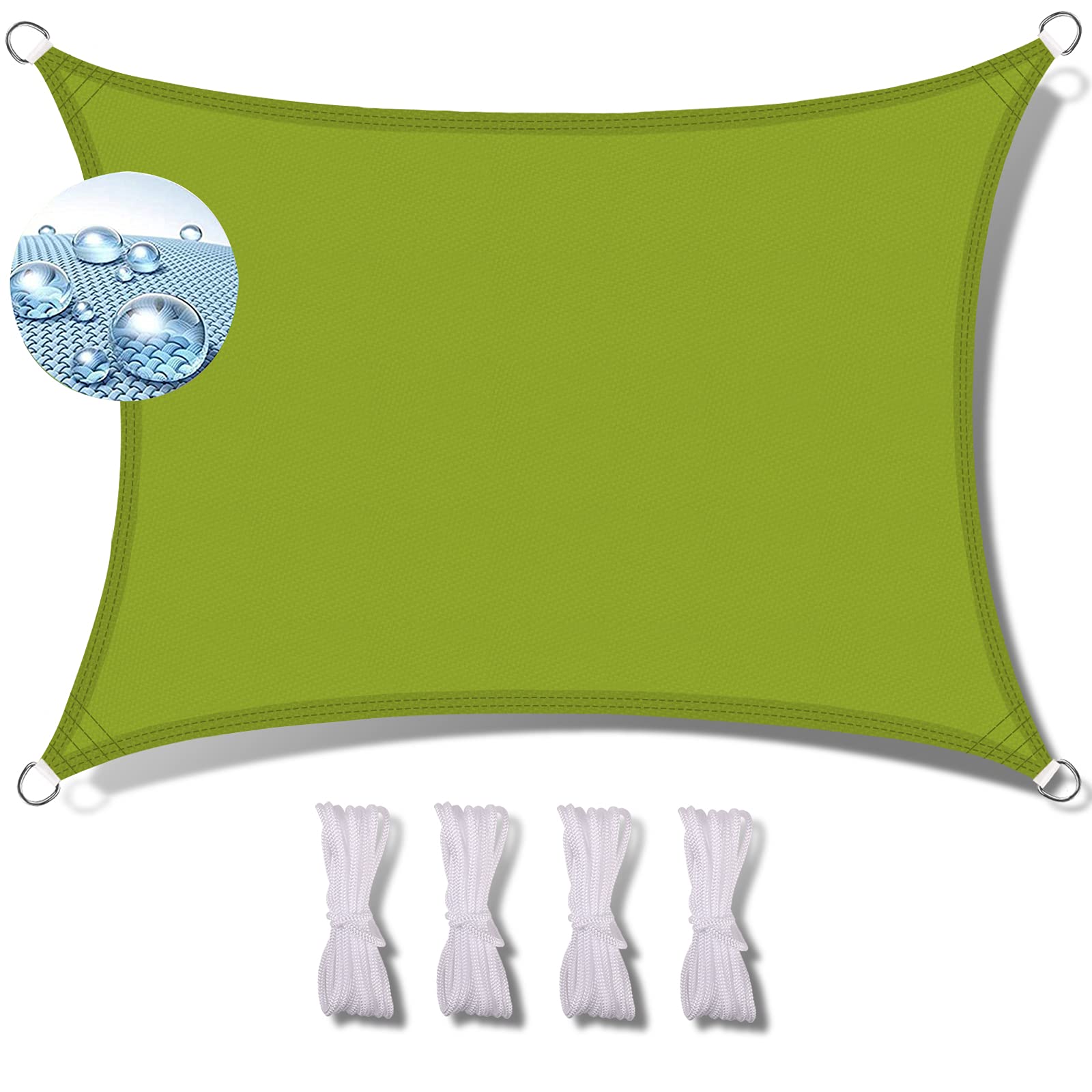 Store rectangulaire anti chaleur et pluie enroulable 5x6m bleu pour terrasse