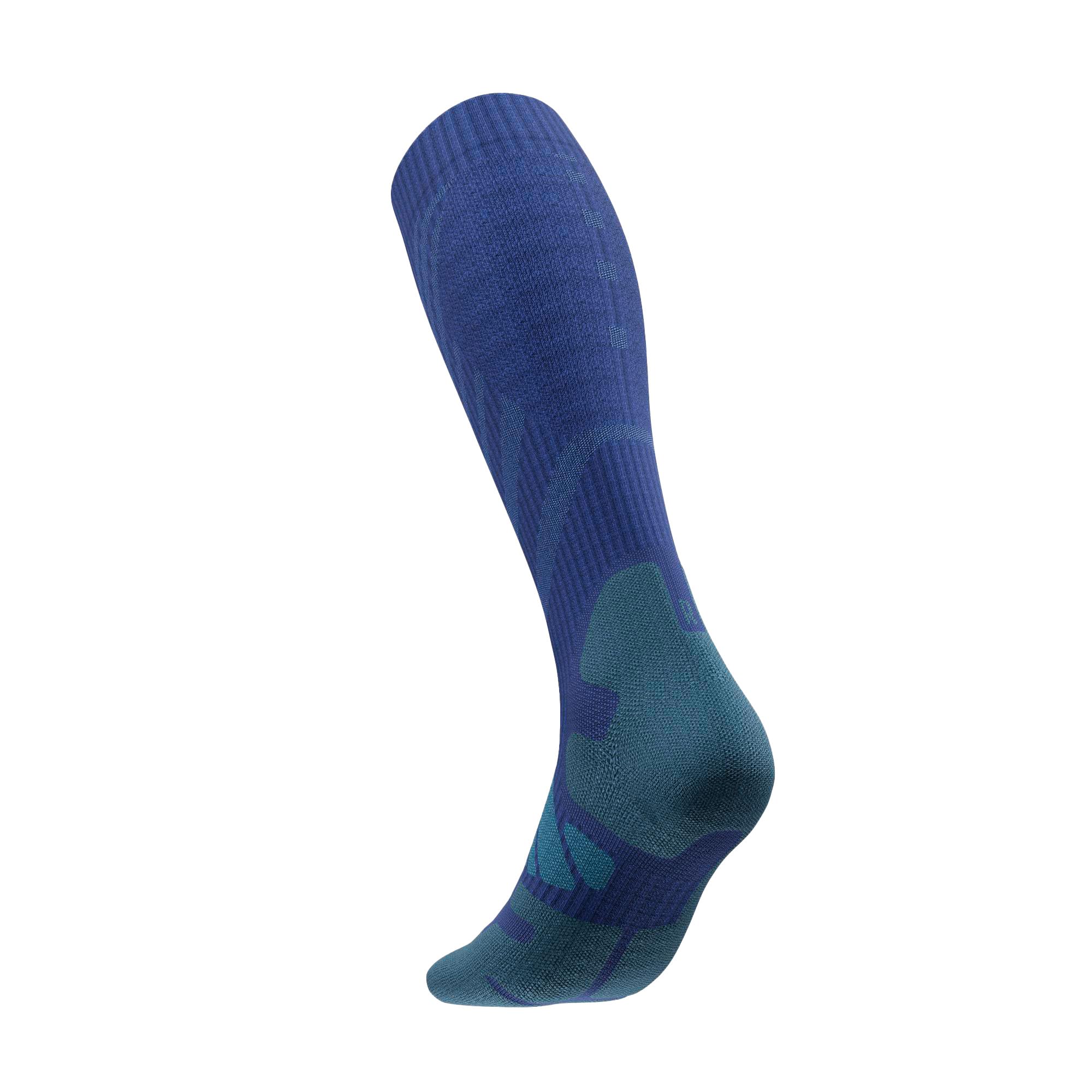 Bauerfeind Skarpety trekkingowe Outdoor Performance Mid Cut Socks" do aktywności na świeżym powietrzu, takich jak wędrówki (trekking, wędrówka), 1 para skarpet sportowych z wełny (Merino), niebieski