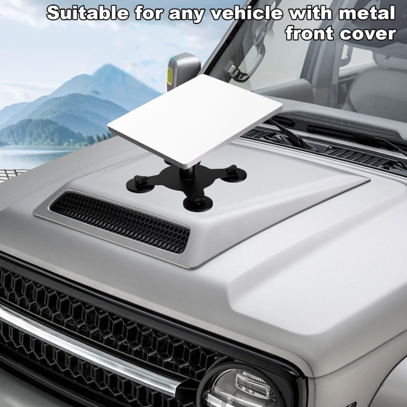Soporte de metal para coche Starlink para mini con fuerte succión, montaje en ángulo ajustable para techo, techo para caravana, barco, color negro