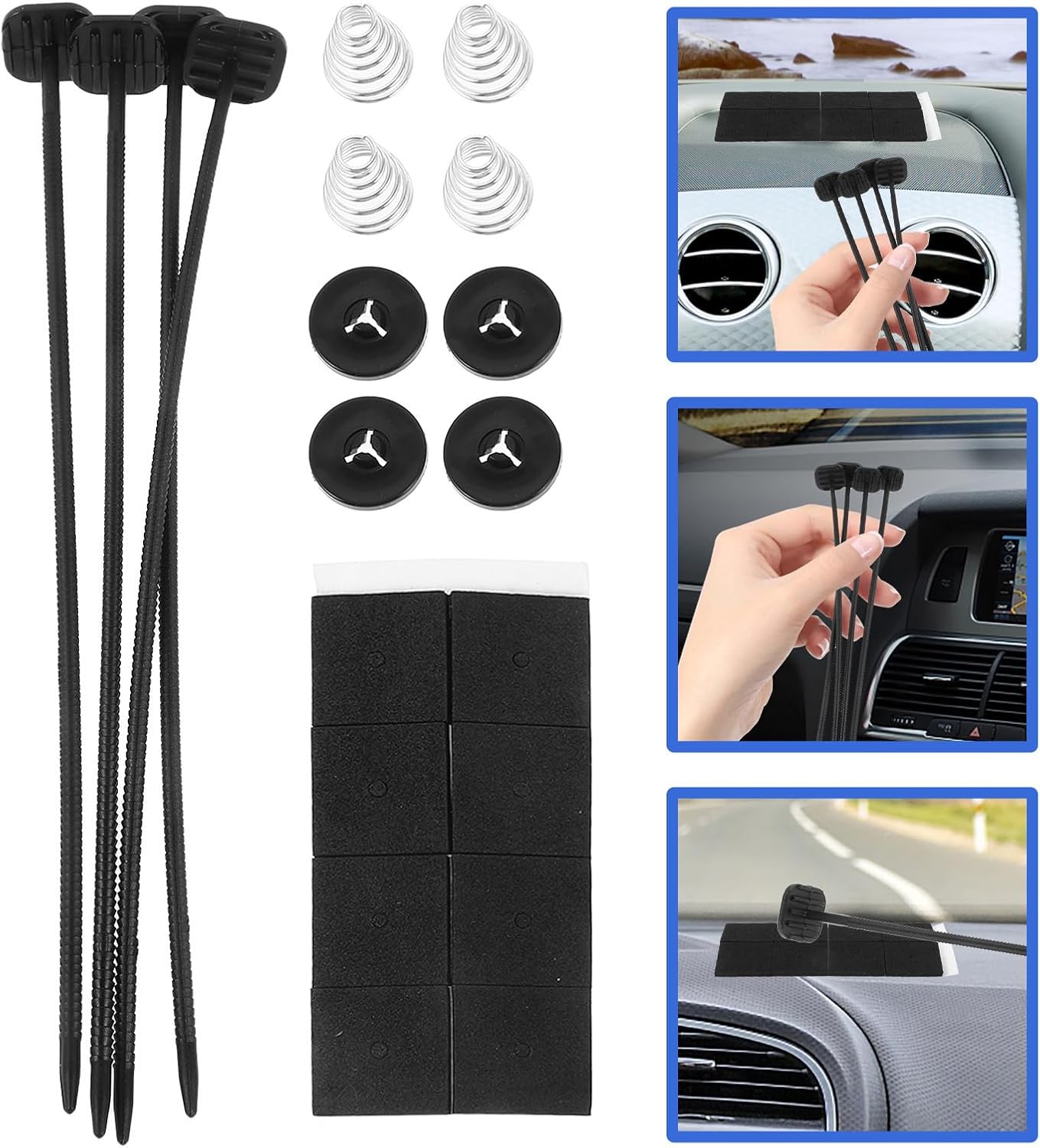 ibasenice 1set High-temperature Resistant Radiator Fan Mounting Kit for Car Cooling Spring and Cable Tie for Secure Electric Radiator Installation Suitable for Hot Climate