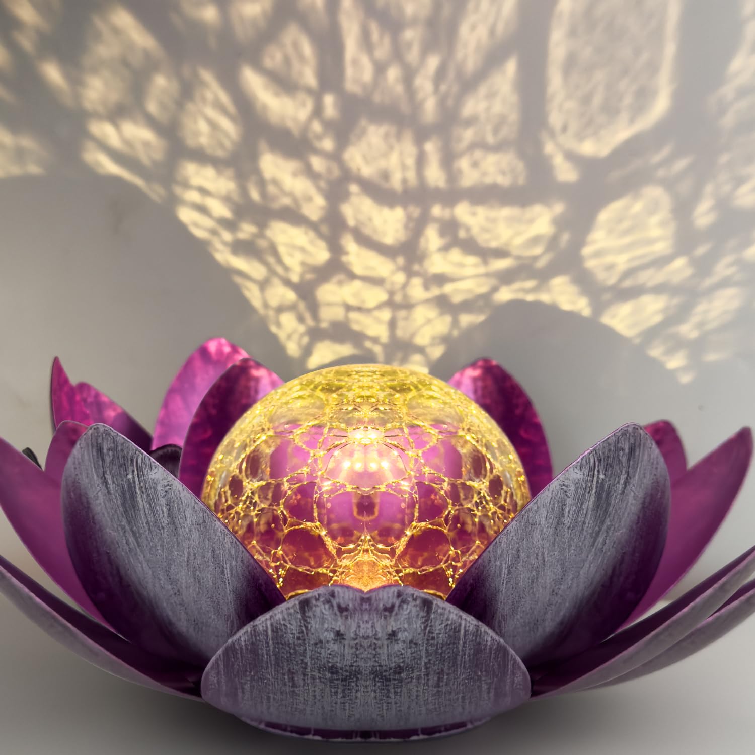 Kyduu Outdoor Decorations Lotus Light, Solar Lights Outdoor Garden Ornaments, LED Lotus Lamp Flower - Image 3