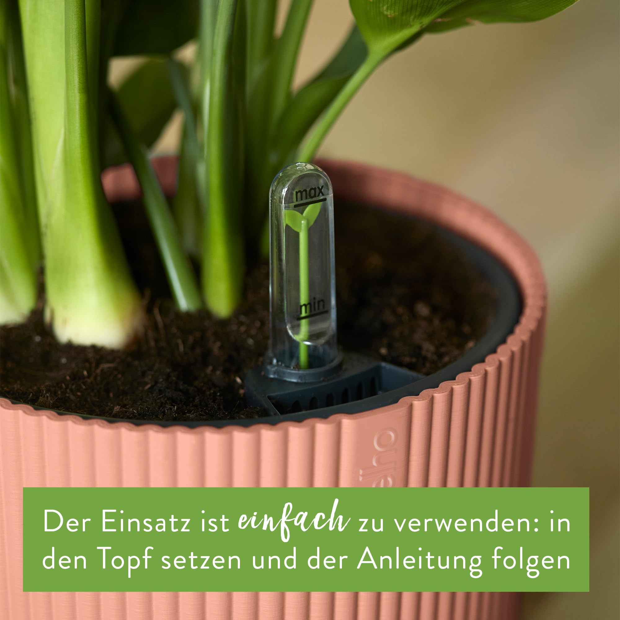 elho Vibes Fold Rund mit Selbstbewässerungssystem - Blumentopf für Innen - 100% Recycelter Kunststoff - Ø 18 cm - Zartrosa – Ansicht 5