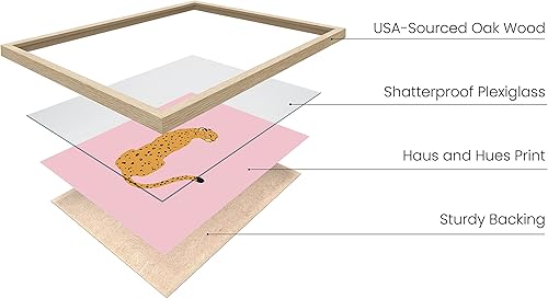 Miniatura 2 de Haus & Hues - Póster rosa con impresión de guepardo para decoración de pared de habitación, decoración artística para pared, sin marco, diseño de