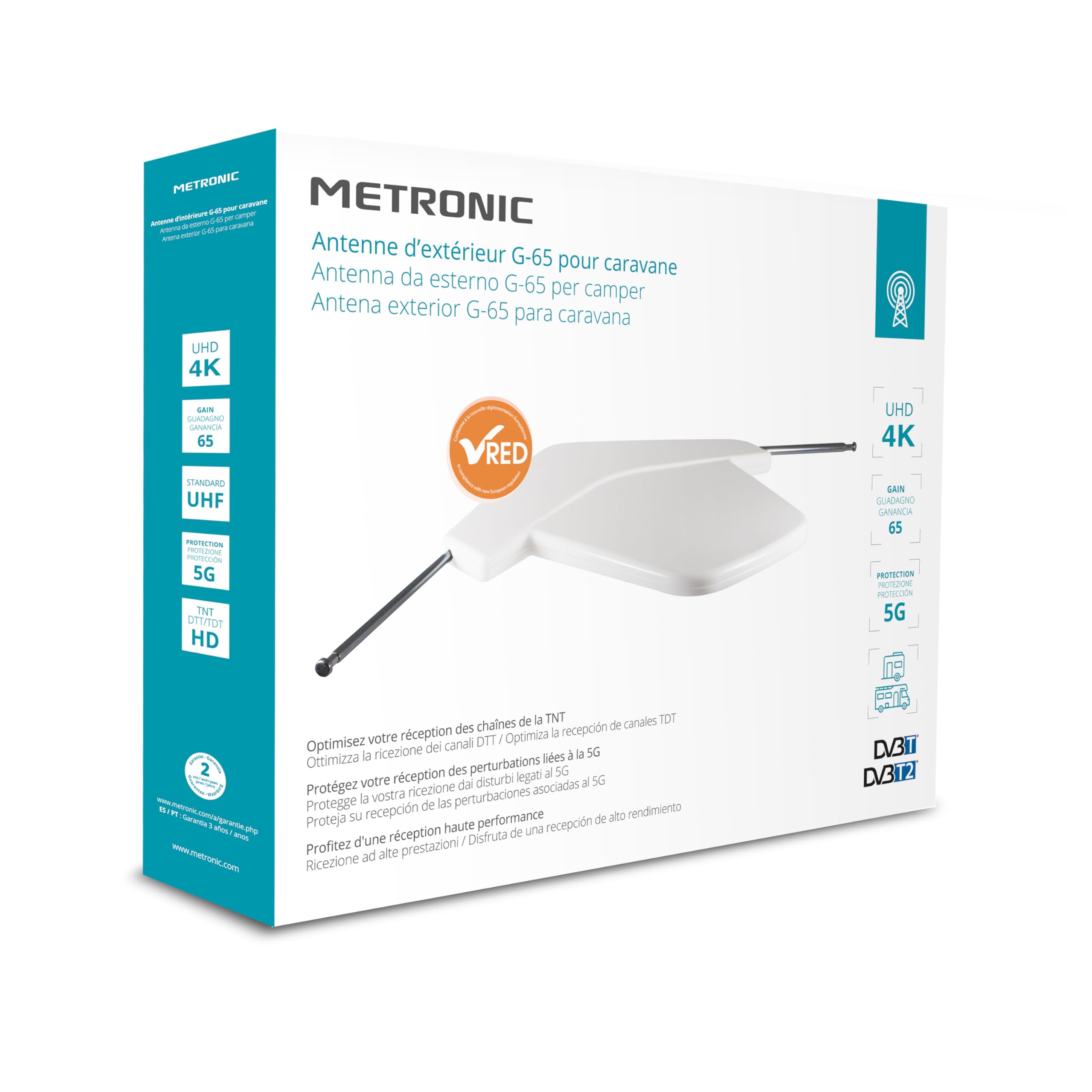 METRONICAntenne d'extérieur G-65 pour Caravane - Blanche - Metronic 427018