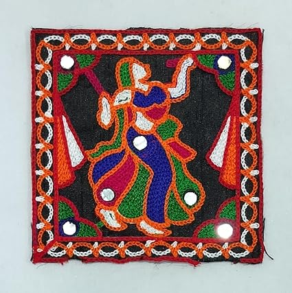 SHOPOBOX Navratri Traditional Patch with Multi Color for Bridal Lehenga Chaniya Choli & Blouse, Bags, Craft Material etc (Set of 6)(Design -1)