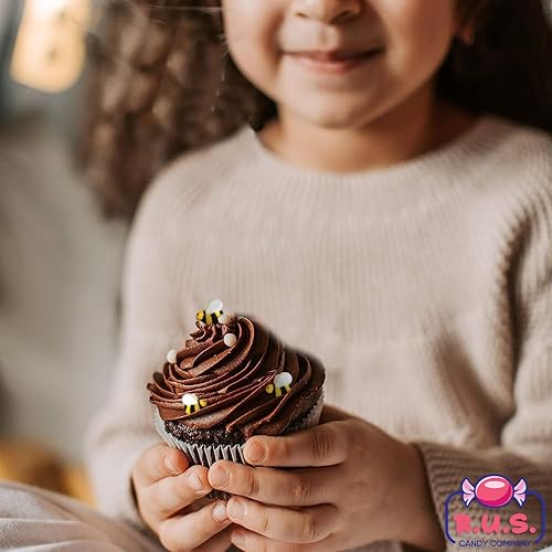 Miniatura 4 de R.U.S. Candy Company - Decoraciones comestibles para tartas de abejorros con forma de abejorro, 12 unidades