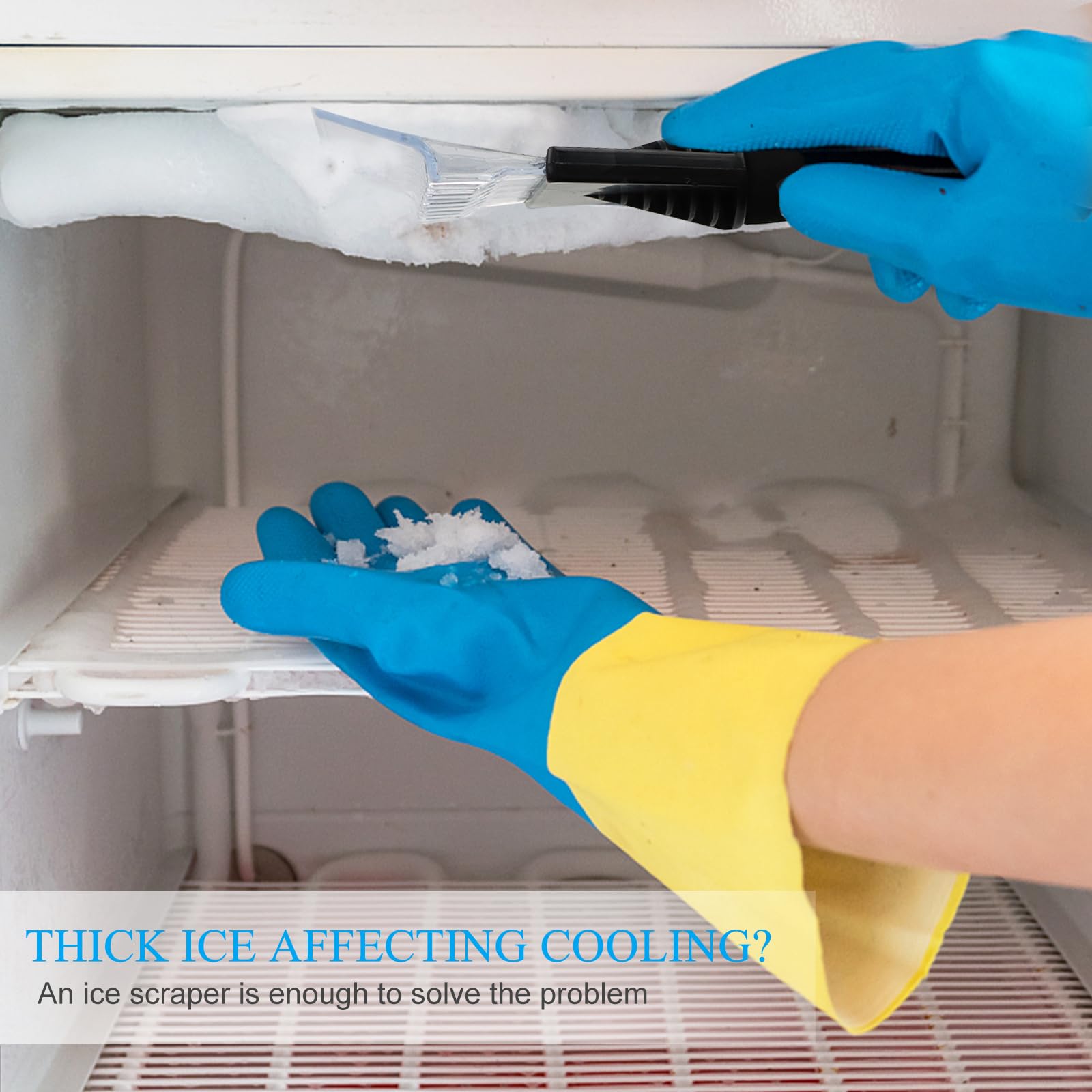 2 Stück Eisschaber Robuster Ice, Großformat Scraper Eiskratzer Auto Zubehör Eis Entferner, Heavy Duty Kühlschrank Eisschaber für Familie Gefrierschrank Ice Scraper