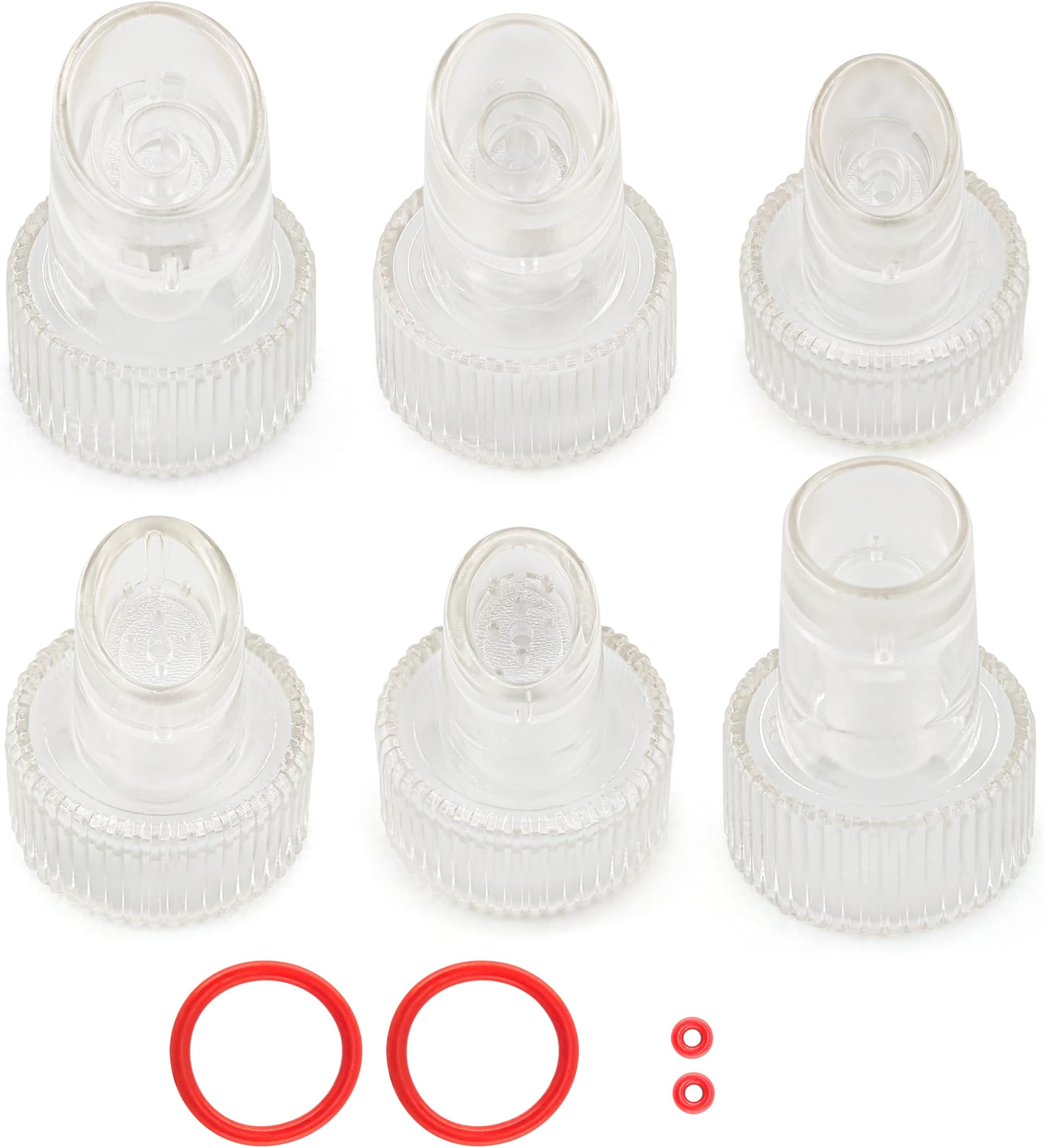 6 PCS Hydro Oxygen Facial Beauty Machine Tips Replacement Accessory Aqua Peel Water Plastic Hydrodermabrasion Tip for Skin Cleaning 6 Different Tips For Beauty Salon SPA Hydro Machine ETBIGTIP