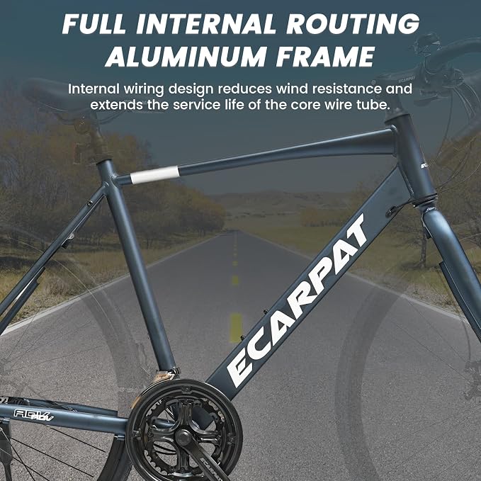 Bicicleta de ruta ligera con cuadro de aleación de aluminio y 16 velocidades miniatura 6