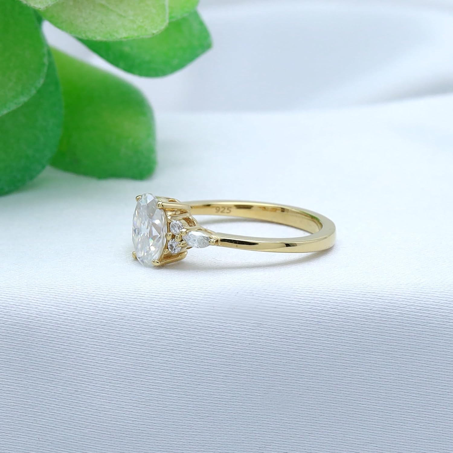 AFFY Oval, Marquise & Round Cut Cubic Zirconia Solitaire Engagement Ring for Women in 925 Sterling Silver, 10K or 14K Solid Gold – Promise or Wedding Jewelry Gift