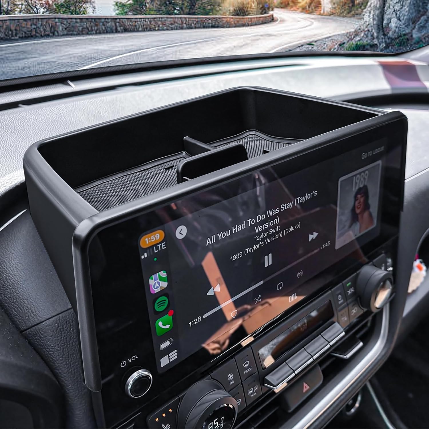 HGWEI Center Console Organizer Compatible with 2024 2025 2026 Toyota Grand Highlander Interior Accessories, Dash Storage Tray Console Insert Divider Dashboard Sunglasses Holder (Not for Highlander)