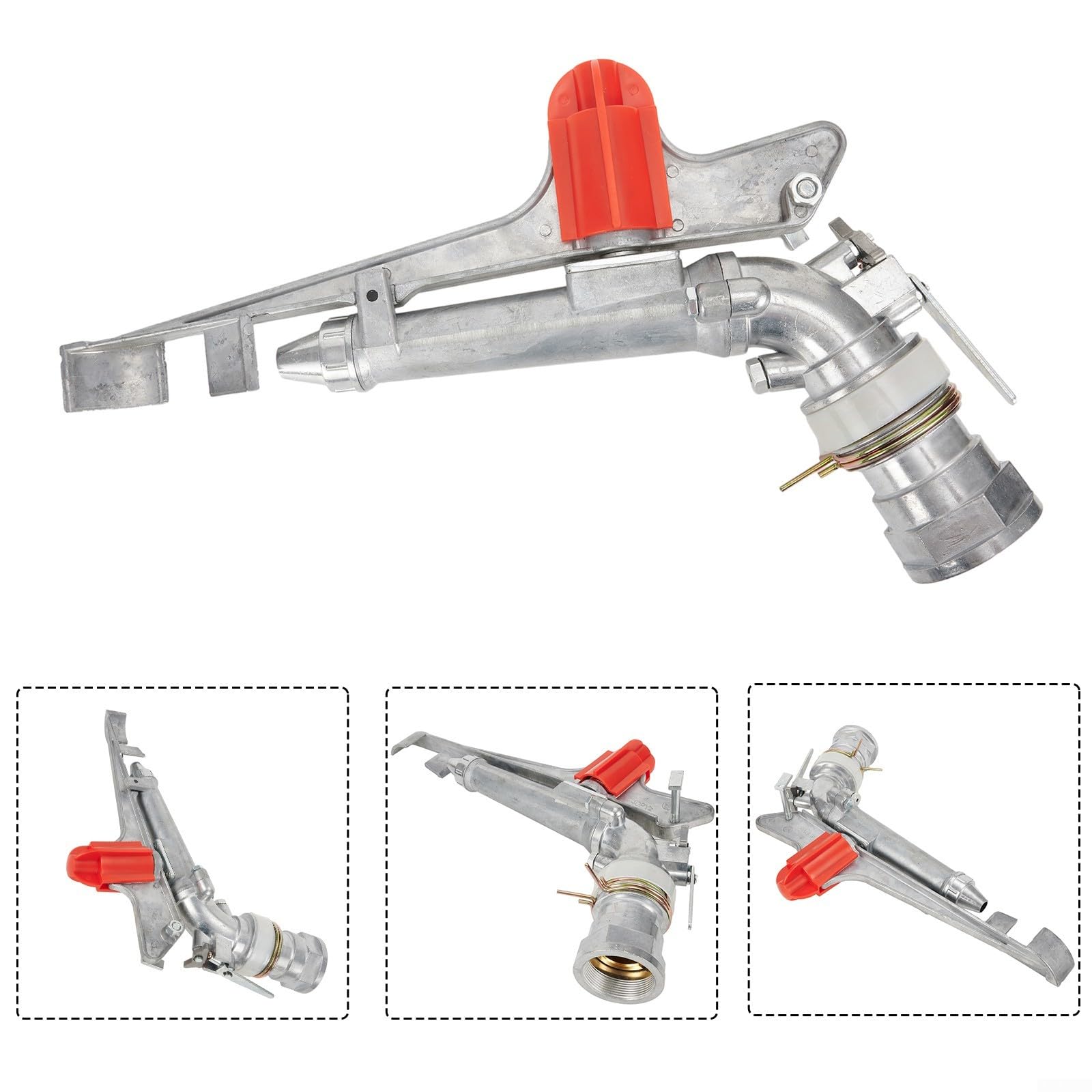 Gartensprinkler Metall 360° Verstellbar Rasensprenger mit 40m Reichweite für Garten Bewässerungssystem Landwirtschaft