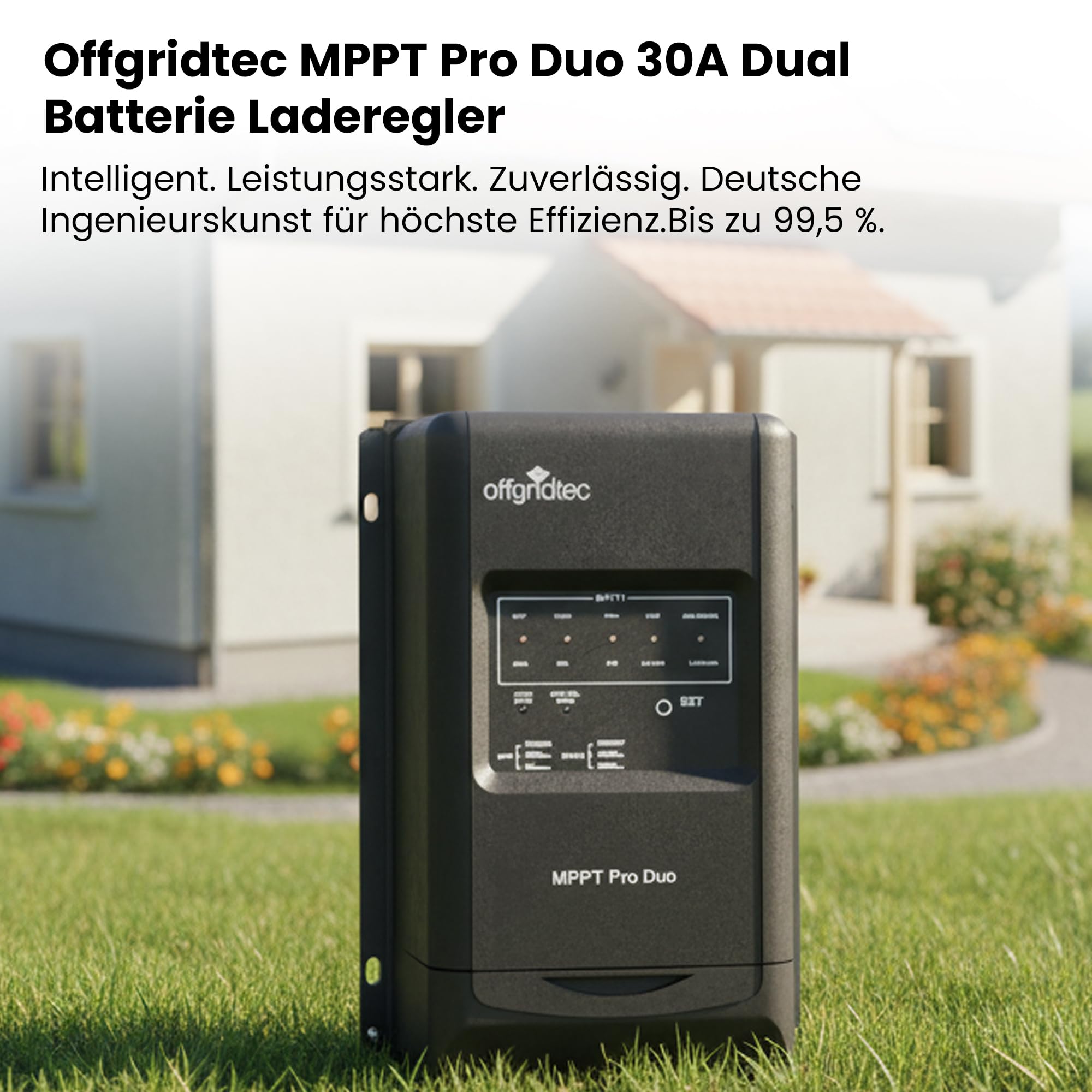 Offgridtec® Regulator ładowania MPPT Pro Duo 30 A 12 V 24 V do dwóch obwodów baterii. Aplikacja dostępna dla Android.