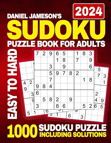 2024 Sudoku Puzzle Book For Adults 1000 Puzzles Easy to Hard with Solutions