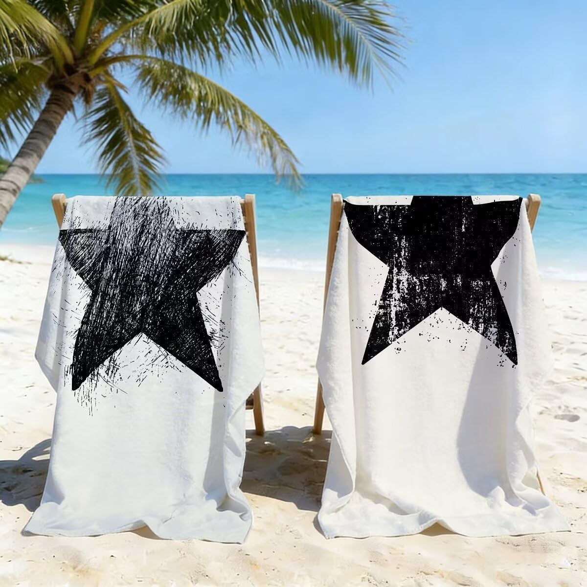 Juego de 2 Toalla Playa Grande 80x160 cm, Secado Rapido Toalla Microfibra Gimnasio, Antiarena Toallas de Playa Simple, Grande Ligera Compacta Toallas Microfibra Mujer Hombre para Viaje Piscina -5080