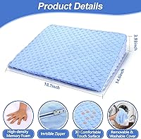 Vista 5 de Almohada de cuña de embarazo con funda extraíble, espuma viscoelástica para piernas, espalda y estómago, relajación y comodidad, suave