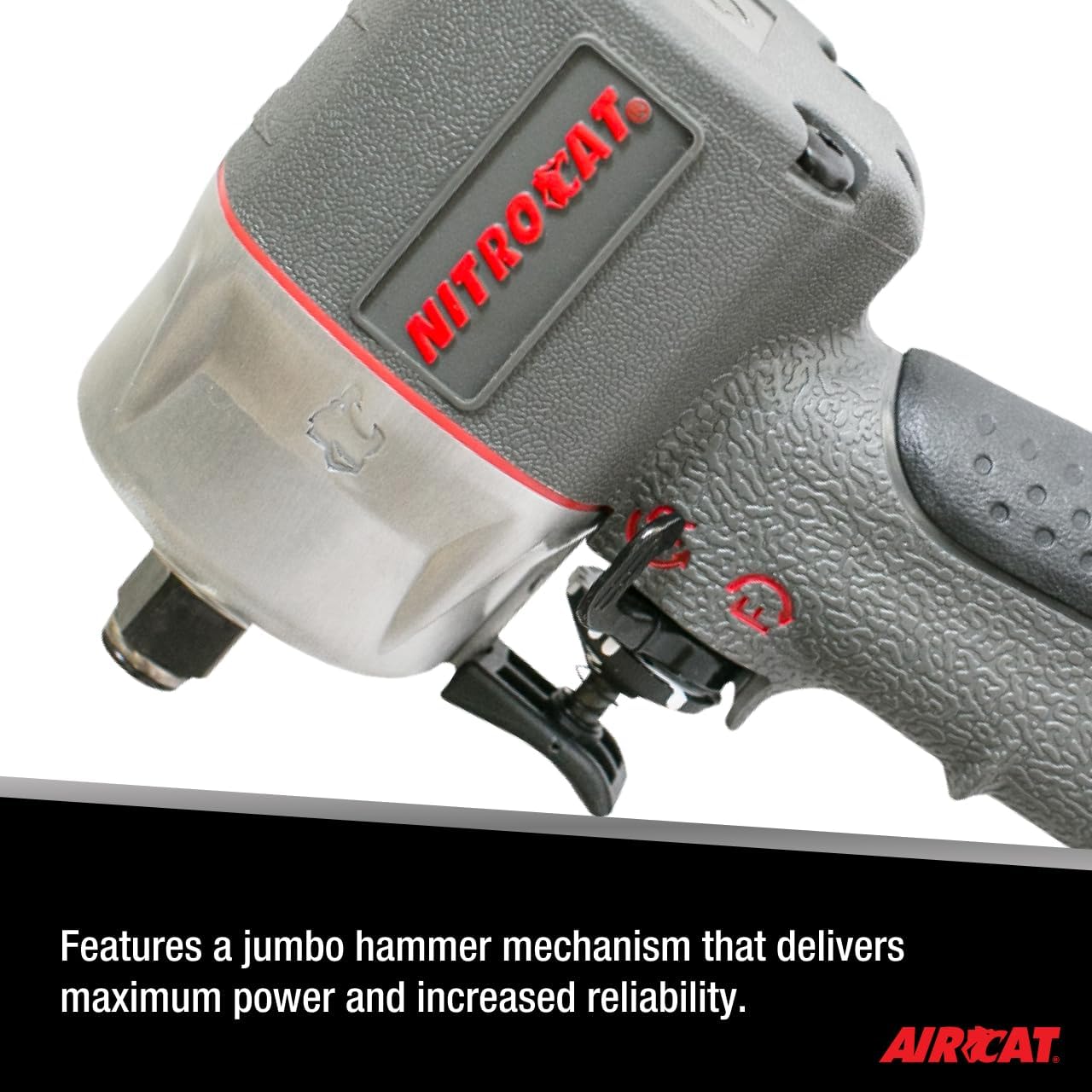 AIRCAT Pneumatic Tools 1056-XL 1/2-Inch NITROCAT Composite Compact Impact Wrench : Low Weight Power Impact Wrench : Tool for Automotive Improvement & Maintenance