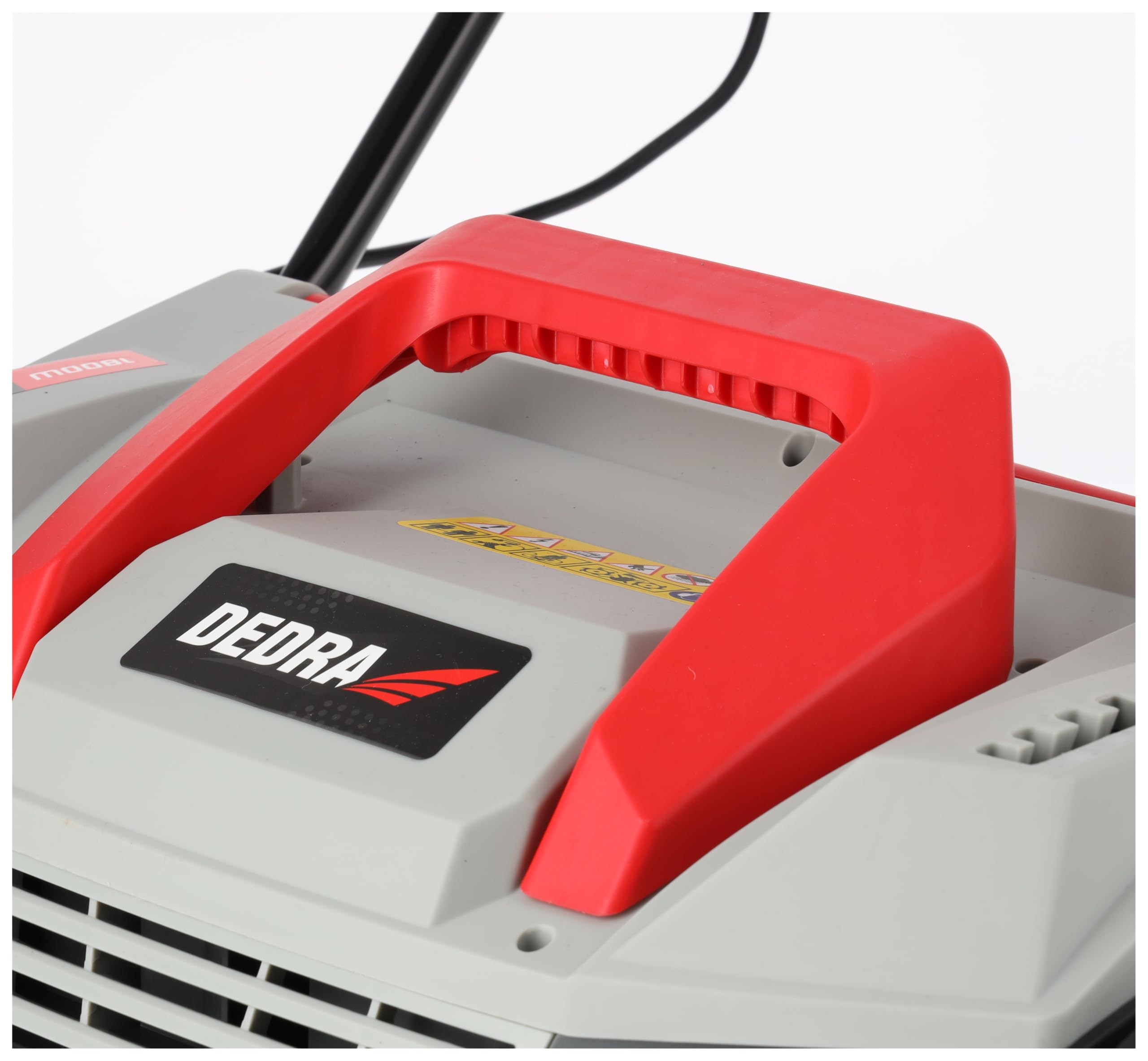 Garden Dedra Ded8706 - Ventilatore per prato, 1800 W, 3500 giri/min, larghezza di lavoro, 38 cm, basso livello di rumorosità, sacco da 45 l, peso 12,5 kg