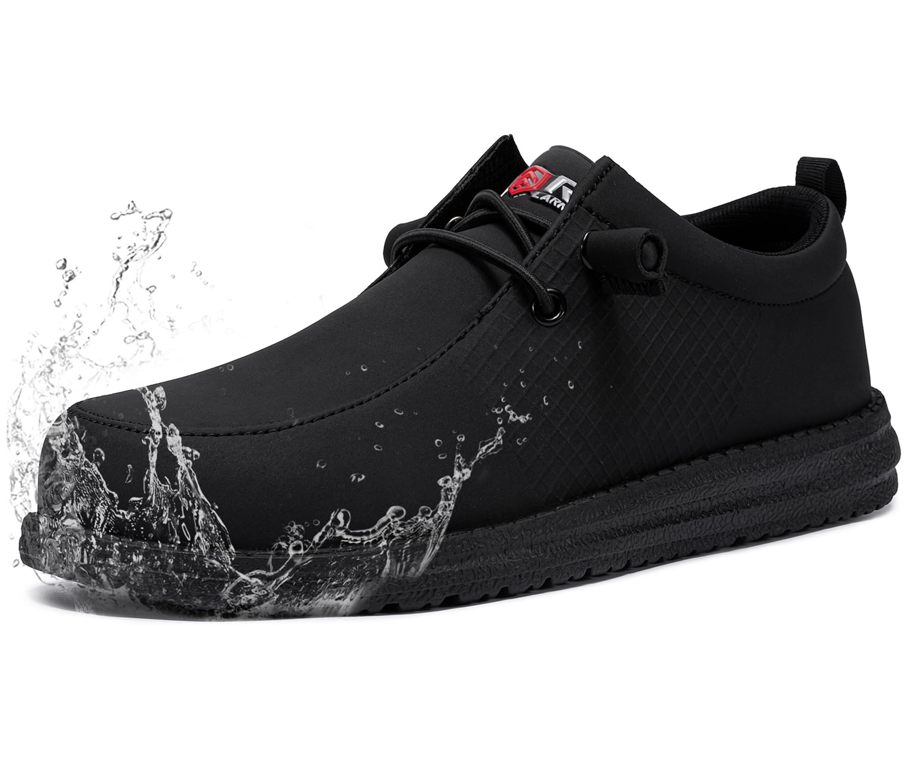 LARNMERN Slip On Steel Toe Shoes Men Lightweight Comfortable Lounging Walking Sneakers Steel Toe Loafers