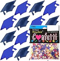 Vista 37 de Confeti Grad Cap Negro, Púrpura Combo - 2 bolsas de media onza (1 oz) (8400/8412)