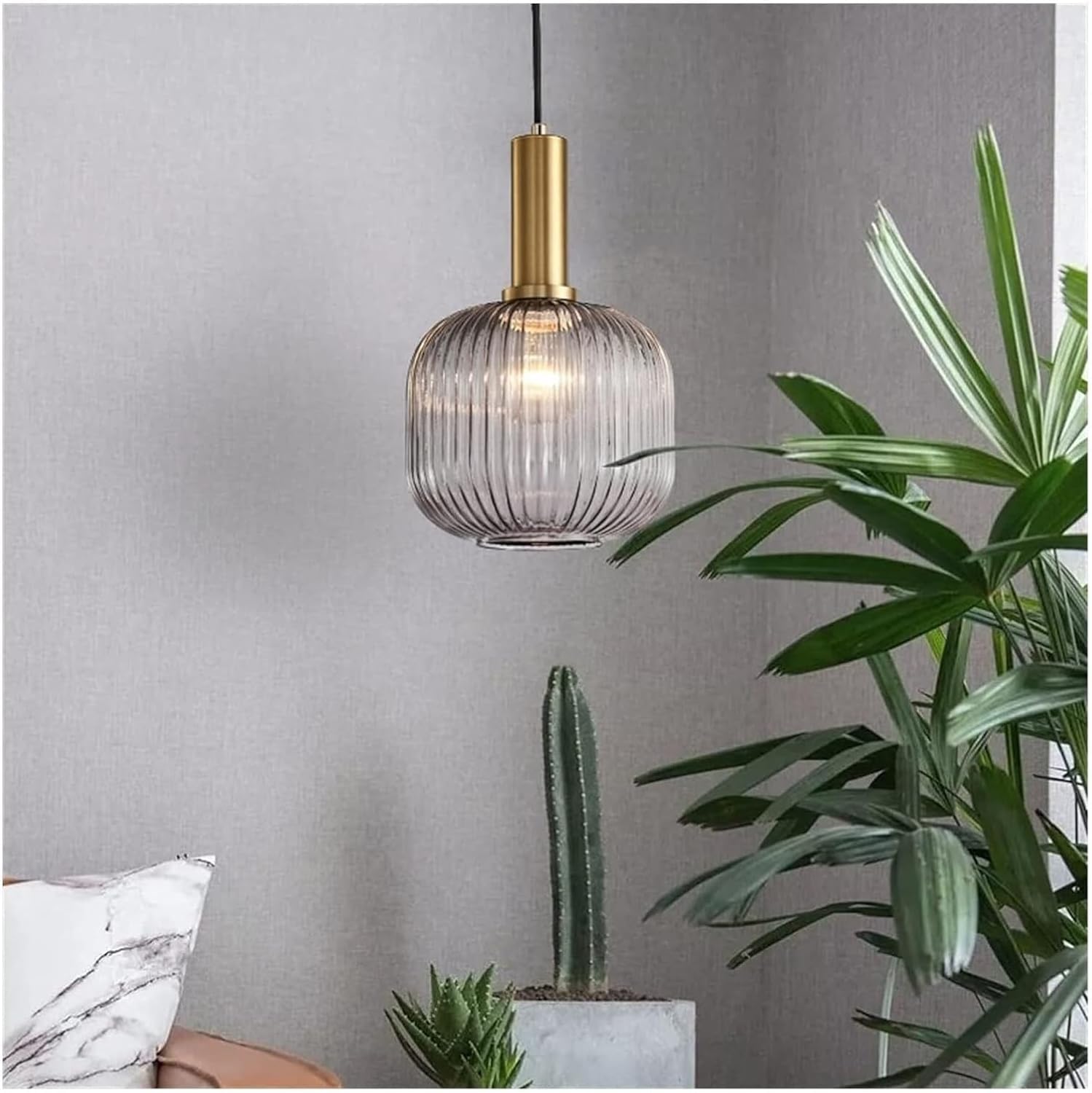 Lustre rétro européen en cristal gris d'exception pour grand salon de luxe