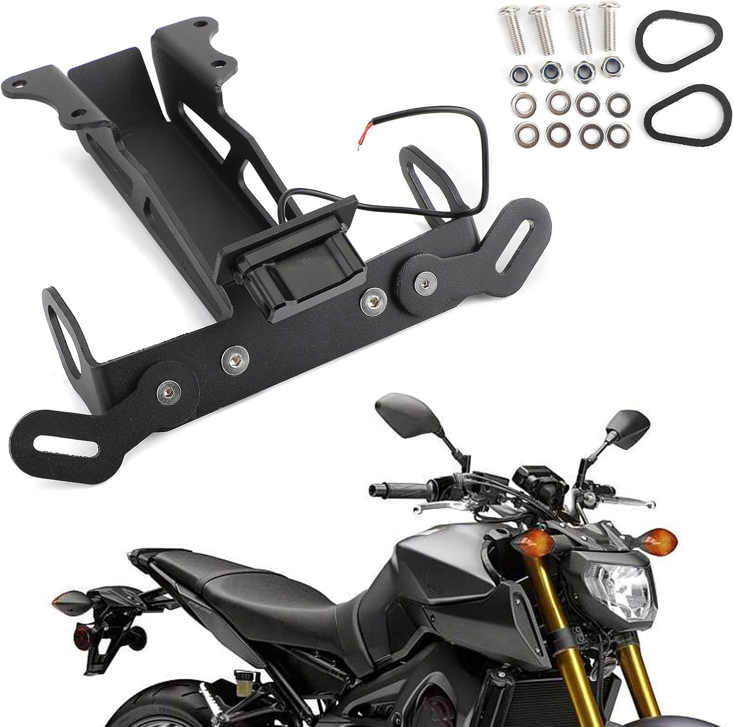 Bruce & Shark Rear License Plate Holder Bracket for YAMAHA FJ-09 / MT-09 Tracer 2015-2018