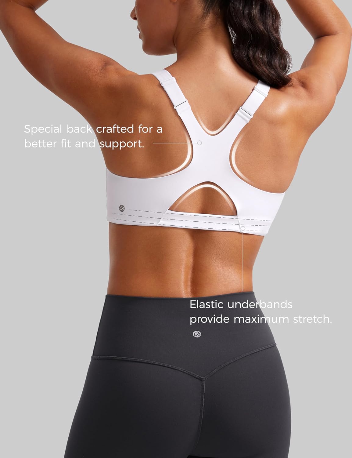 CRZ YOGA Butterlift Womens Racerback Padded Sports Bras - Medium Impact Scoop Neck Adjustable Straps Gym Workout Top - Image 4