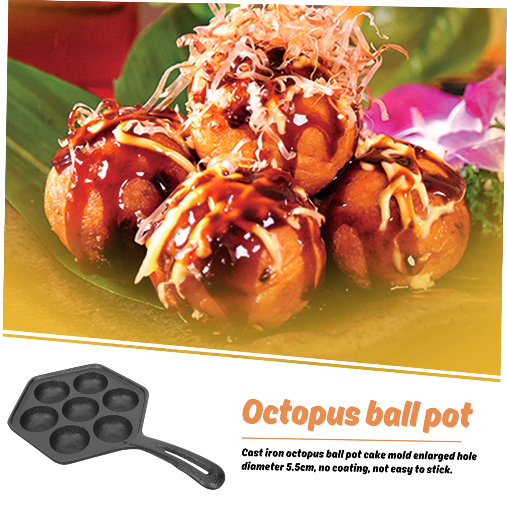 MAGICLULU Antihaft-backblech für Oktopusbällchen-form Küchenbackblech Takoyaki-form Backzubehör Unbeschichtetes Backblech für Oktopusbällchen