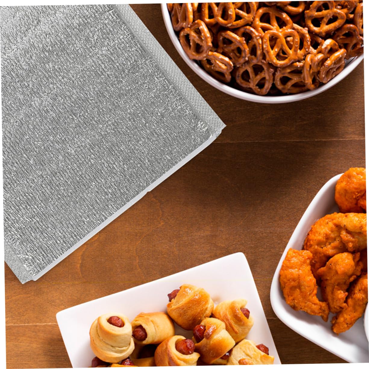 Alipis 100 Stück Einweg Isoliertaschen Aluminiumfolie für Heiße Kalte Speisen Thermotaschen zum Takeaway Picknick Lebensmittel Warm Halten