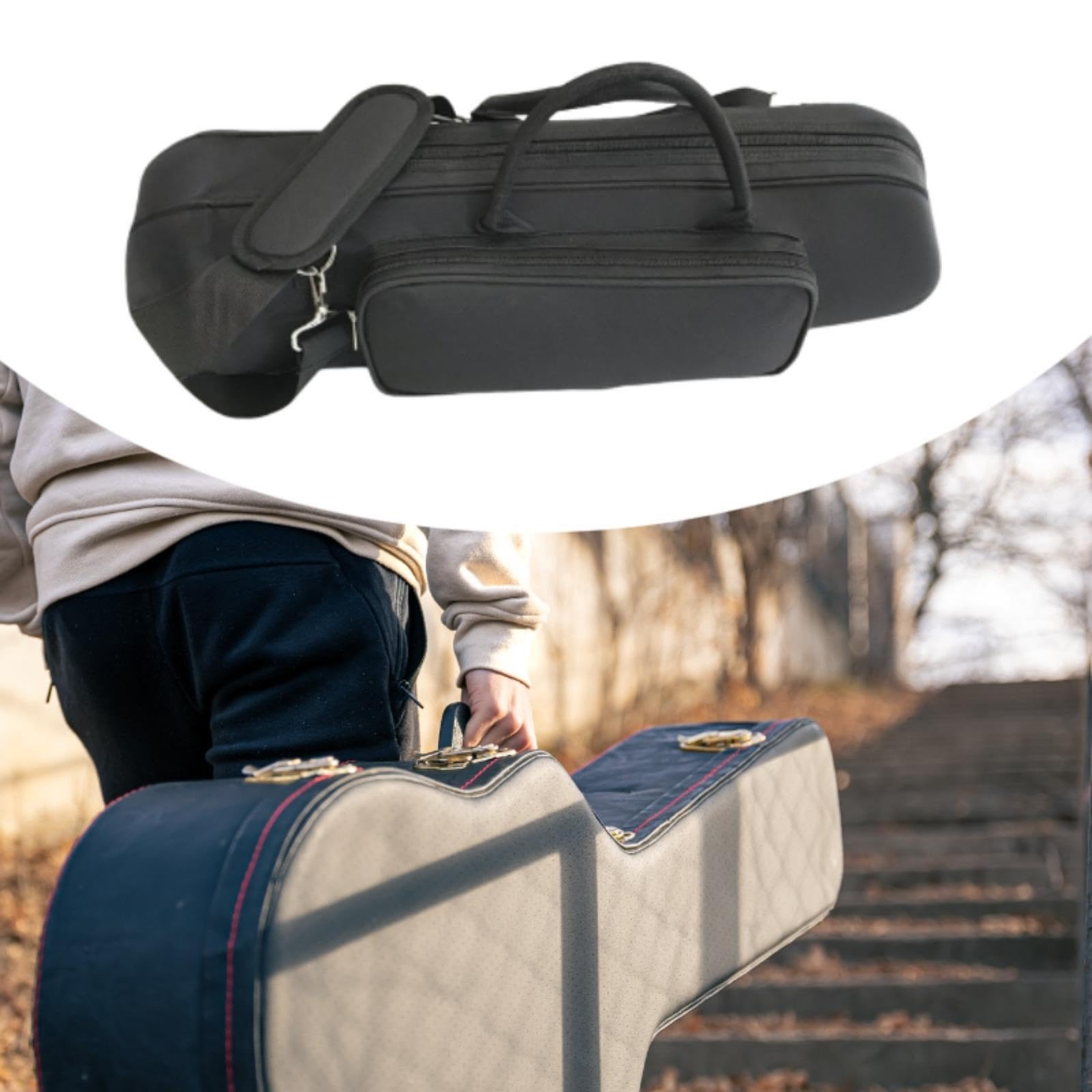 DuskHaven Custodia Impermeabile per Tromba con Comode Maniglie per Il Trasporto, Accessorio per Strumento a Fiato, Realizzata in Tessuto Oxford, Ideale per [uso, nero