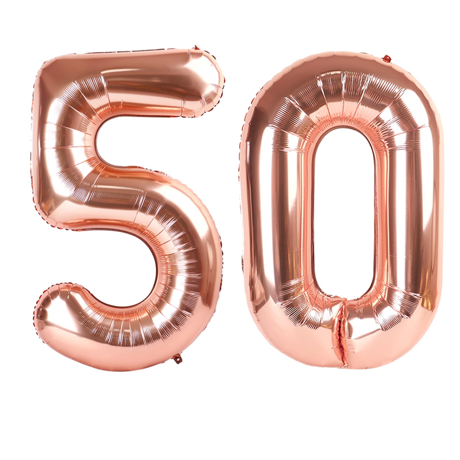 Number Balloons 50 Balloon 40 inch Rose Gold for 50th Birthday Decoration