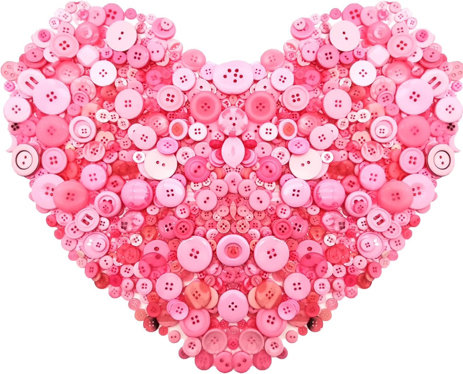 600-700Pcs Pink Buttons for Crafts Bulk Assorted Pink Craft Button for Crafting Arts, DIY Craft, Decor