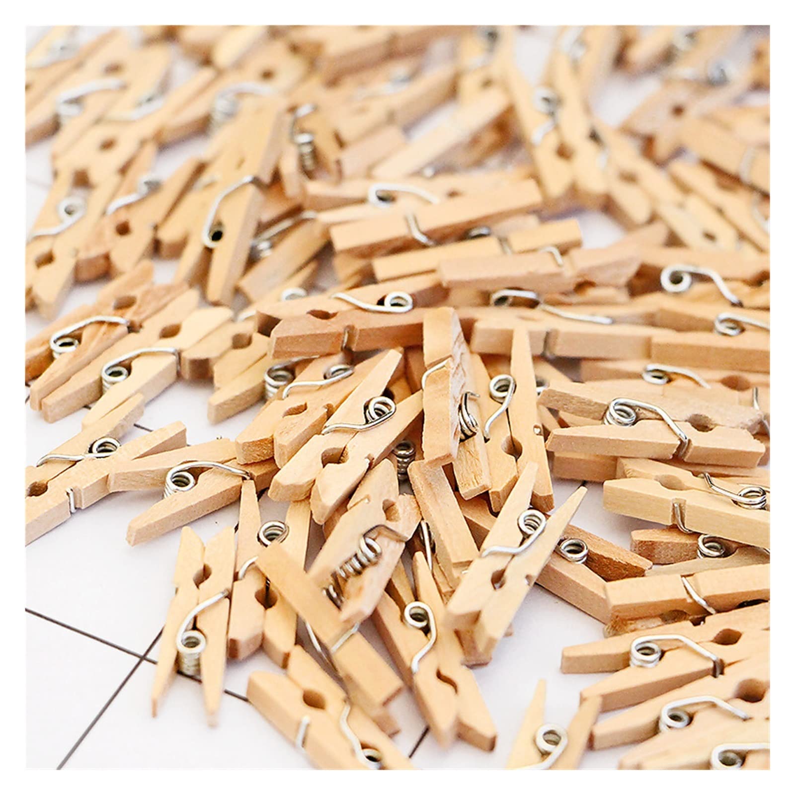 100/300/500/1000 Uds Mini Pinza de Madera for Ropa 2,5 cm Pinzas for Ropa Nota Abrazadera Foto Clip decoración DIY Boda Fiesta Dropshipping(500pcs-2.5 X 0.3cm)