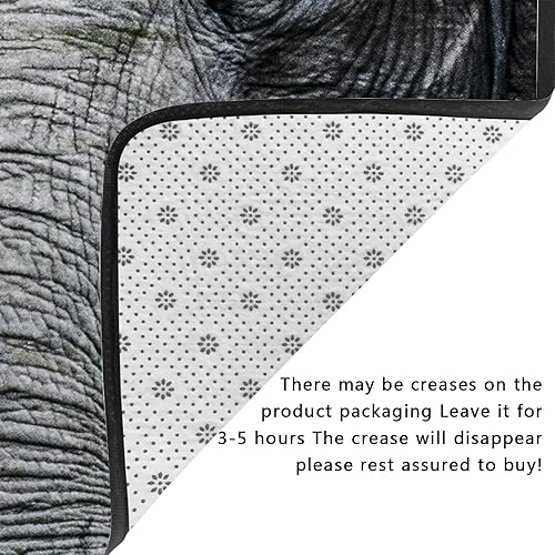 Miniatura 4 de Alfombra de esponja lavable para niños y niñas, dormitorio, sala de estar, elefante, familia de animales salvajes africanos, hermoso elefante,