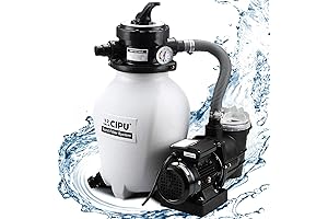 Above Ground Pool Sand Filter Pump with Prefilter for Crystal Clean Water