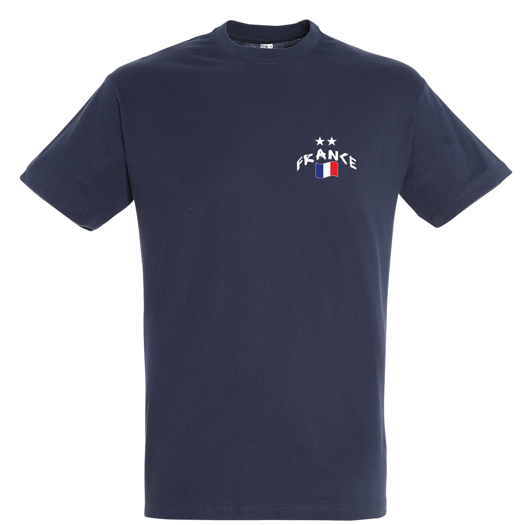 Supportershop France Champions 2 Star Men's T-Shirt Navy Blue FR, Mens, T-Shirt, 5060570687730, navy, XL