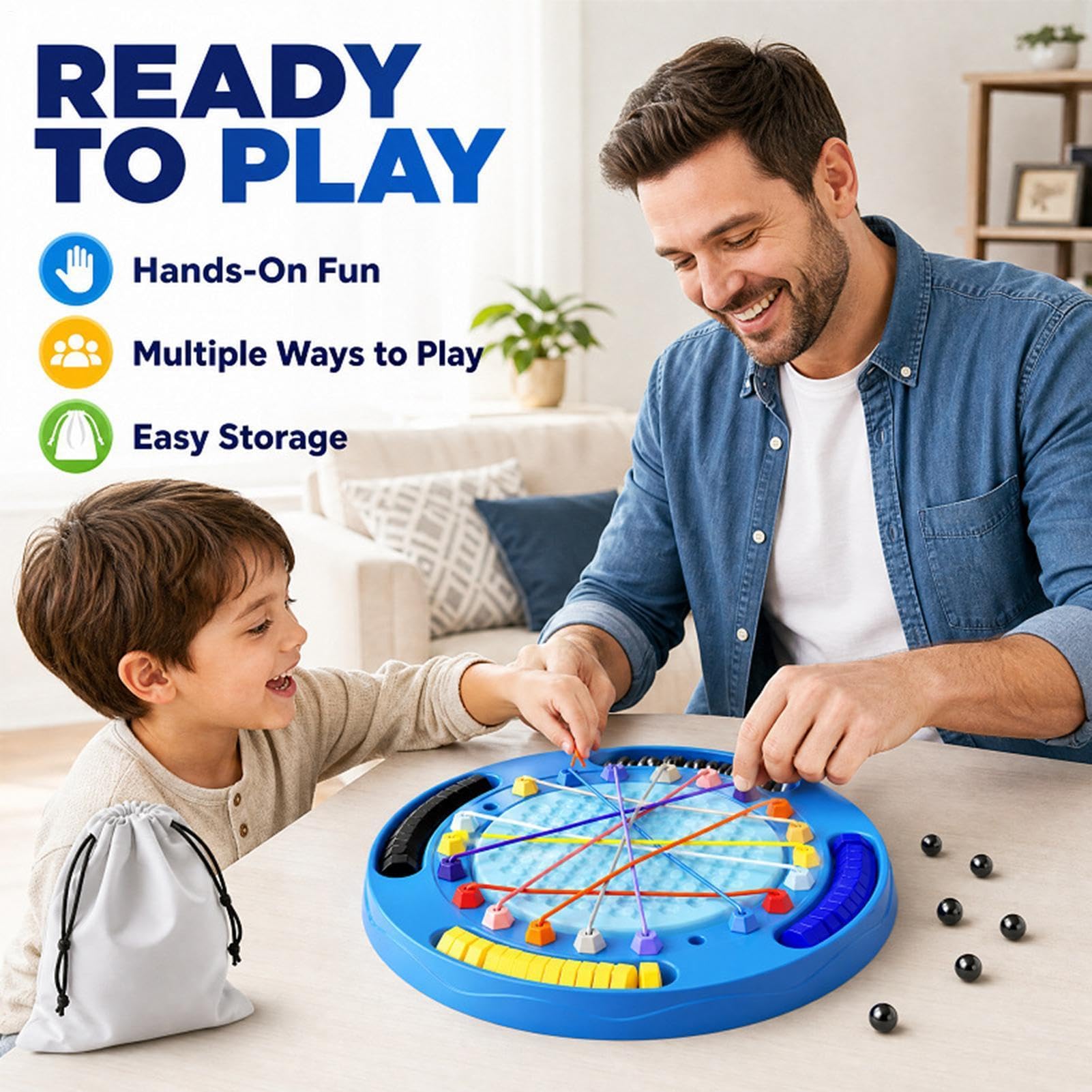 Magnetisches Spiel, interaktives Multiplayer-Spiel, lustig, mit Seil