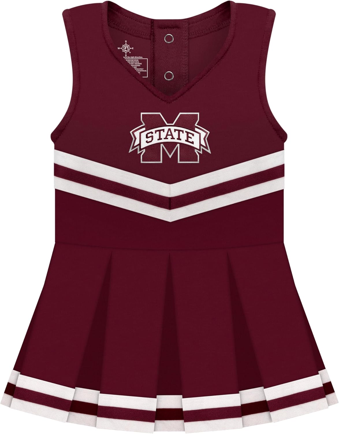 College Baby NCAA Officially Licensed Cheerleader Bodysuit Dress - Team Logo, Multiple Colors, for Baby Girls - (0-24 Months)