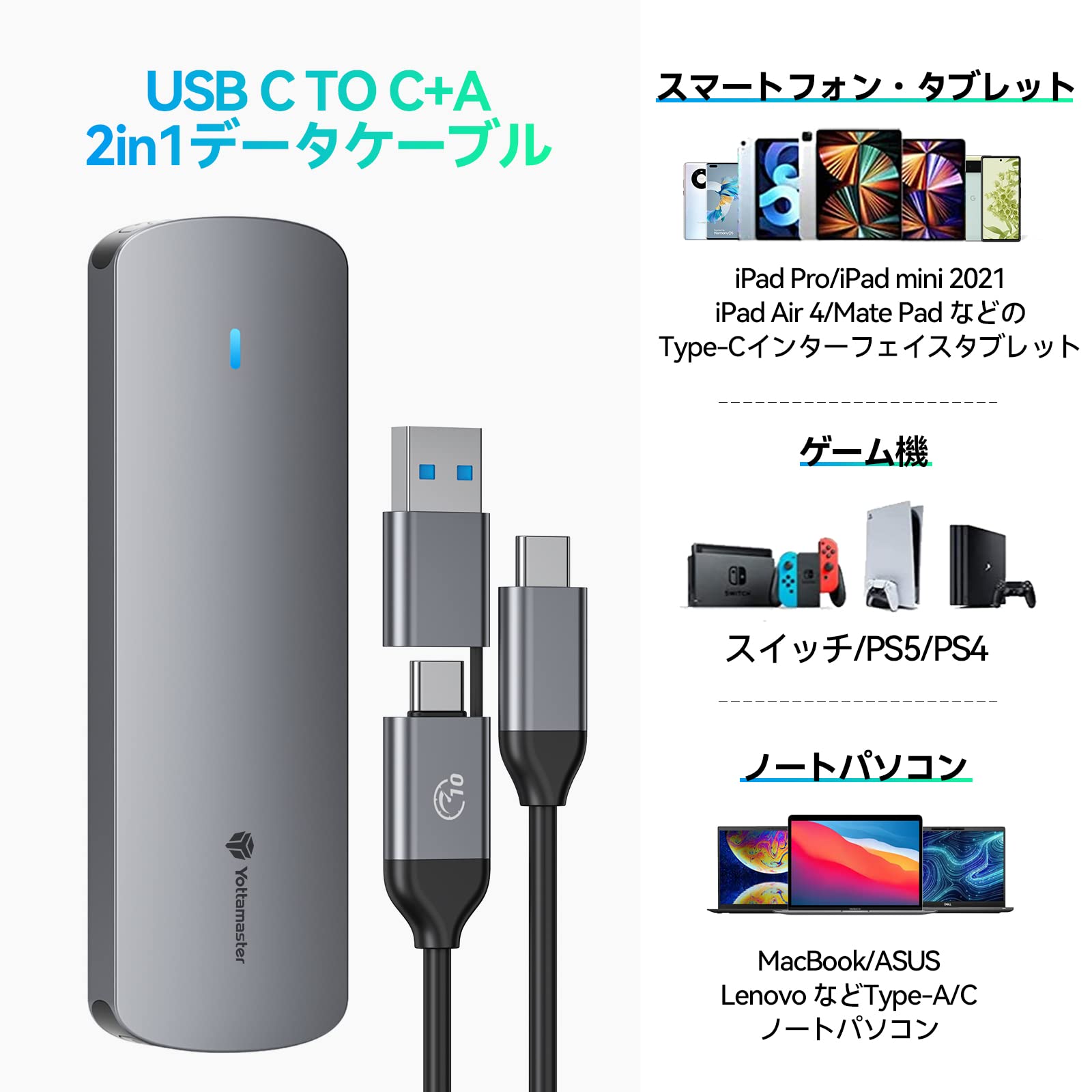 SSD＋Yottamaster外付けケースセット M.2 NVMe Amazon.co.jp: 両対応 SATA NVMe 外付けケース SSD M.2 Yottamaster 外付けハードディスク・ドライブ