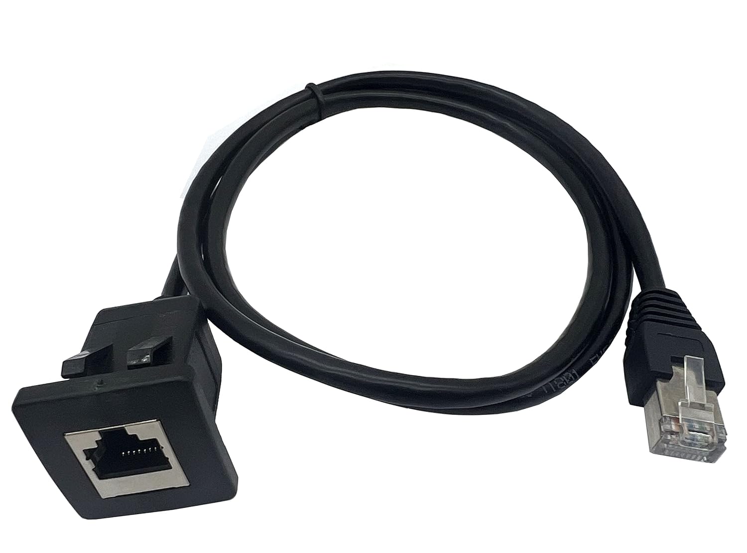 Cable RJ45 Cat5e Macho a Hembra Blindado Montaje en Panel 1m