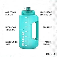 Vista 3 de Goals - Botella de agua de medio galón con pajita