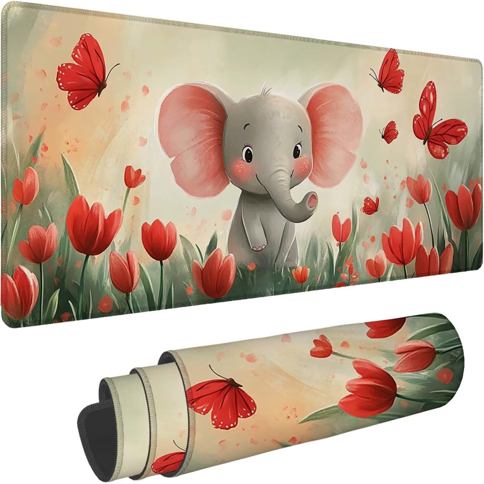 Tappetino Mouse 900x450mm | Superficie Ultra-Liscia, Farfalla 0-z334