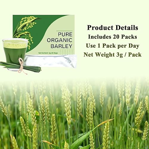 Miniatura 7 de Naveta - Polvo de hierba de cebada 100% puro y orgánico, Naveta Pure Organic Barley Grass Juice Powder Japan, 20 paquetescaja (100 paquetes)