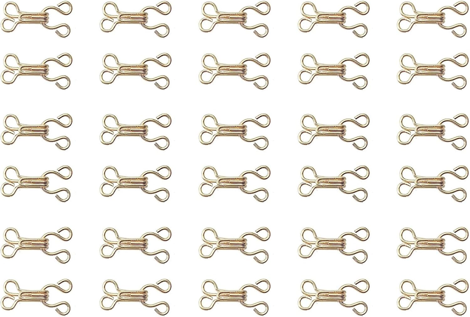 SOWAKA 30 Pairs Sewing Hooks and Eyes Closures Metal Small