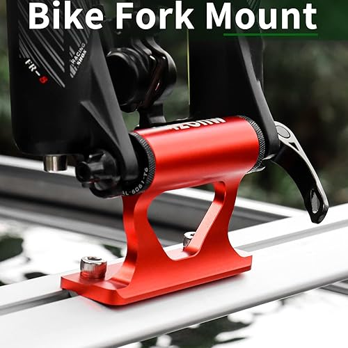 Miniatura 2 de MUQZI Soporte de Horquilla de Liberación Rápida, Rack de Montaje en Techo de Coche para Bicicleta, Bloque de Horquilla de Bicicleta de Carretera con