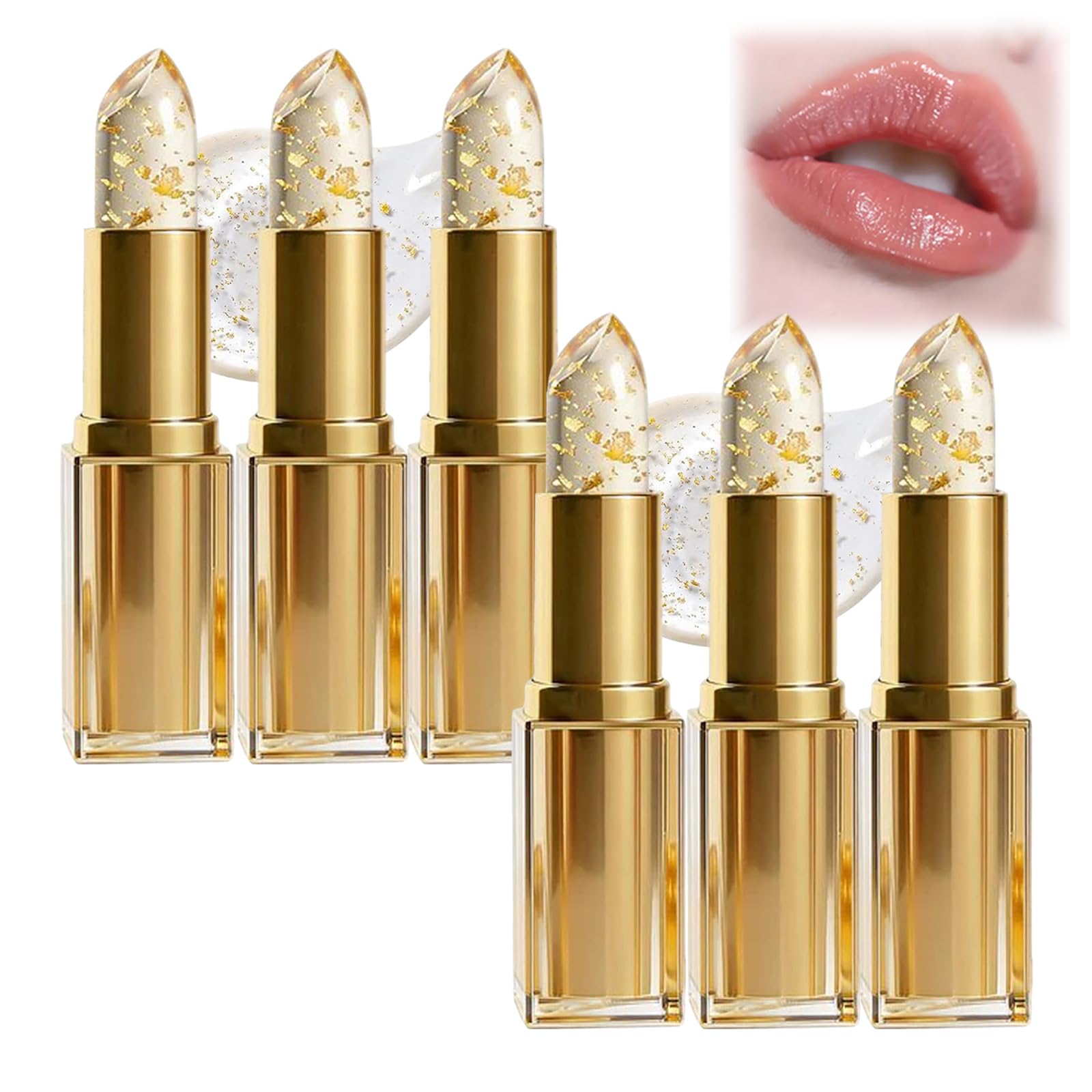 Rossetto per donna che cambia colore, rossetto per donne mature, idratante a lunga durata, per labbra screpolate e secche (6 pezzi)