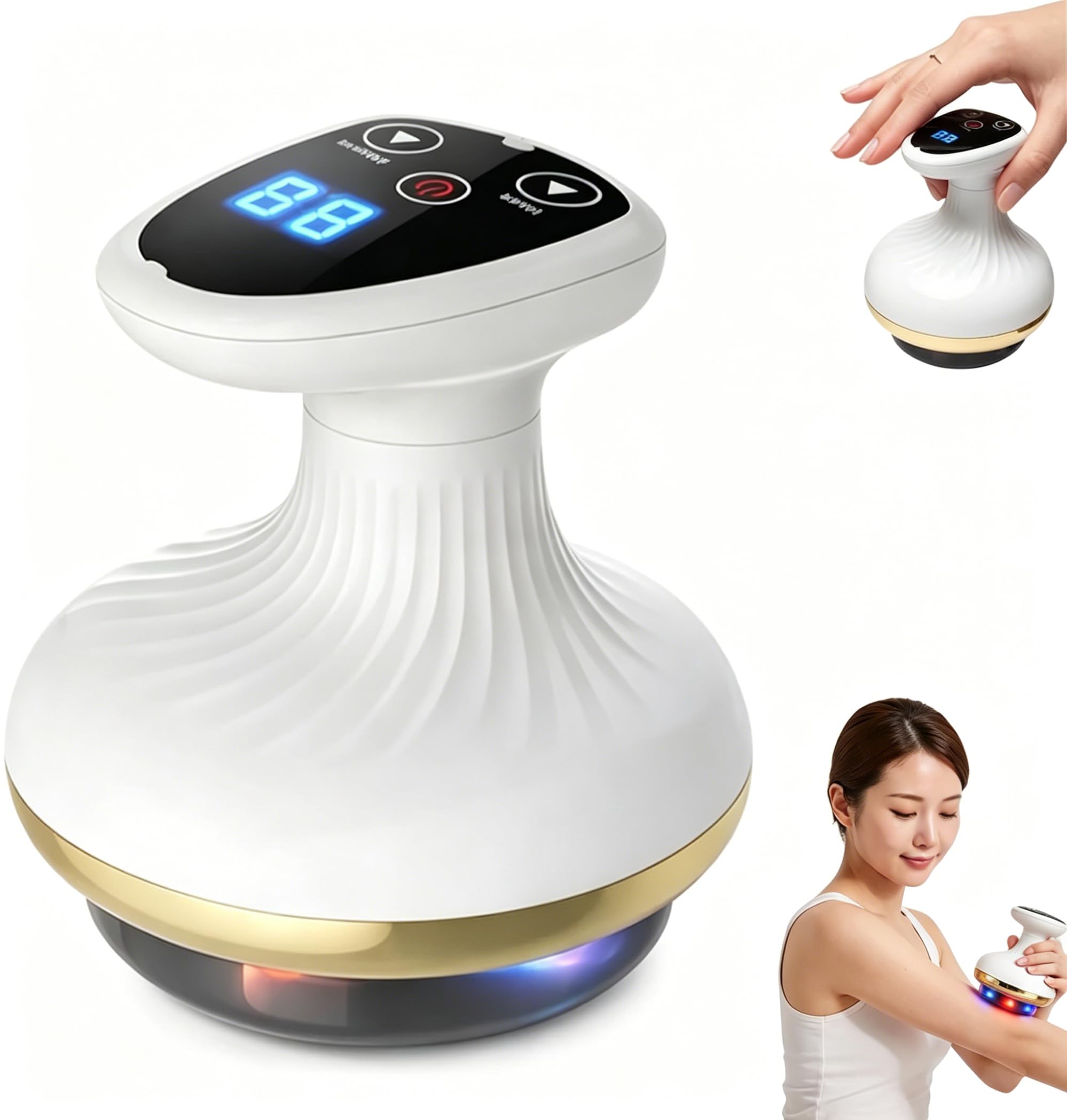 美容機器 ボディ&フェイスケア Amazon | Dnoymab 電動美容カッサ ボディケア機器 【9段階吸引＆温熱